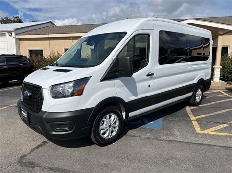 Used 2023 Ford Transit Passenger Wagon Xl Mid Roof 15 Passenger Tint Alloy Wheels Cruise