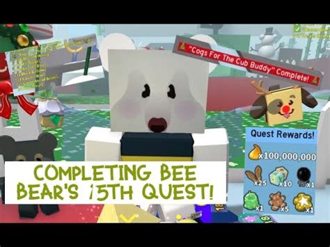 Completing Bee Bear S 15th Quest I Bee Swarm Simulator YouTube