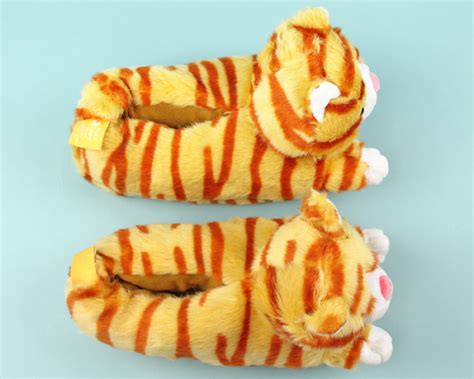 Orange Tabby Cat Slippers | Cat Slippers | Kitty Slippers