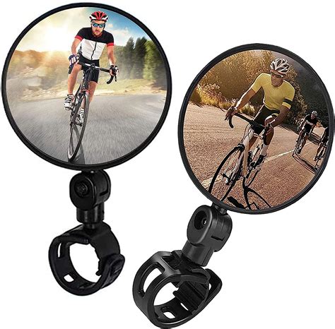 Tuofang 2 Pièces Rétroviseur de vélo Miroir Miroir de Guidon Vélo