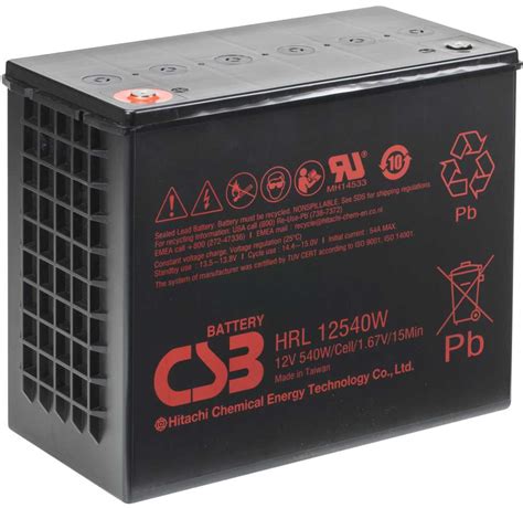 CSB Battery HRL12540WFR 12V 135AH Blei Akku AGM ZDIS