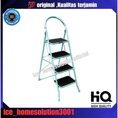 Jual Fixsteps Tangga Lipat Aluminium Stool 4 Step Biru Tangga Lipat