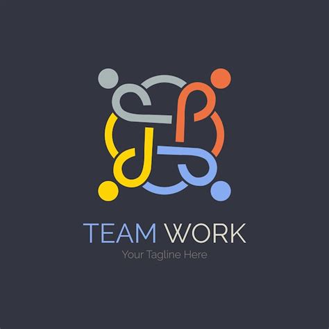 Premium Vector Team Work Connection People Logo Design Template For