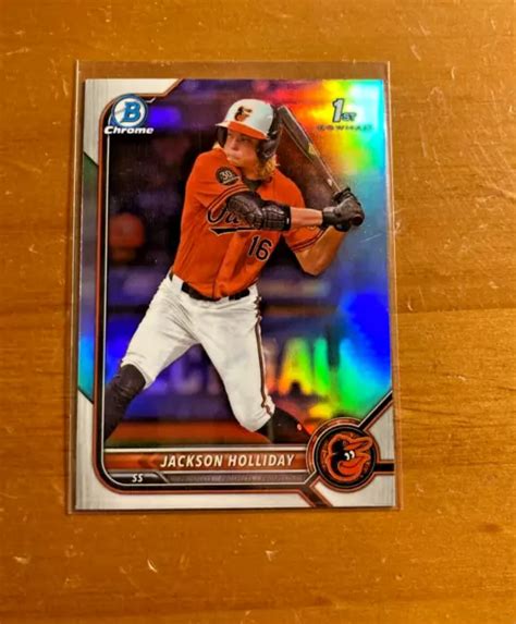 Bowman Draft Jackson Holliday Er R Fracteur Chrome Prospect Bdc