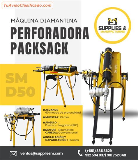 PERFORADORA DIAMANTINA CON CABEZAL CONVENCIONAL PACKSACK Empre