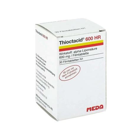 Тиоктацид 600 мг х 30 таблетки Meda Pharma На цена 17.53лв. — Galen.bg
