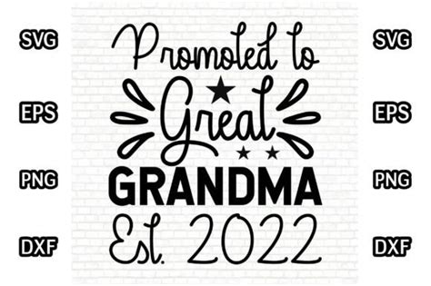 Promoted To Great Grandma Est 2022 Graphic By Journey With Craft