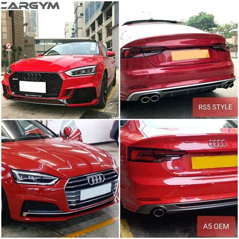 Audi A5 S5 2018 Rs5 Style Rear Diffuser W Exhaust Tips Cargym