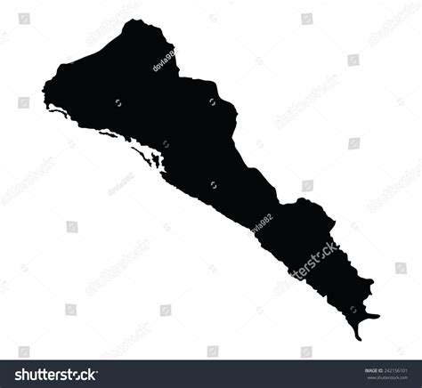 Sinaloa Mexico Vector Map Isolated On Stock Vector 242156101 Shutterstock