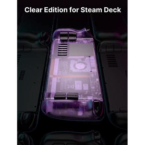 JSAUX Placa Trasera Transparente Compatible Con Steam Deck Carcasa De