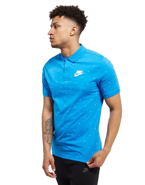 Nike Cotton Polka Dot Polo Shirt In Blue For Men Lyst