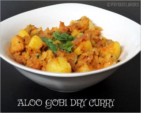 Aloo Gobi Dry Curry Potato Cauliflower Curry