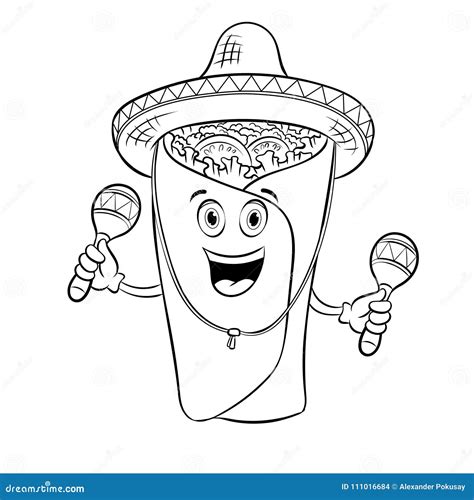 Burrito Coloring Pages Coloring Pages