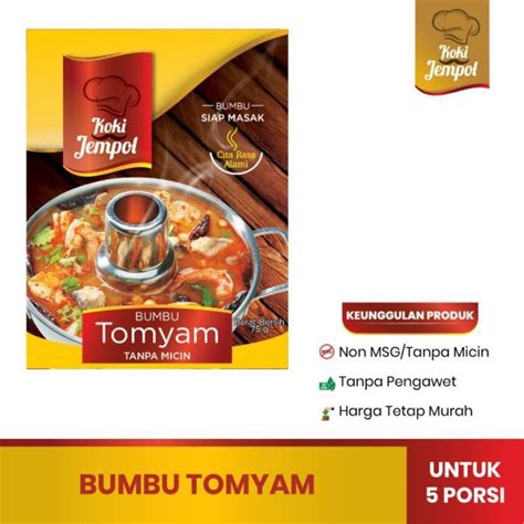 Jual Bumbu Tomyam Steamboat Koki Jempol Tanpa Micin Tanpa Msg Tanpa