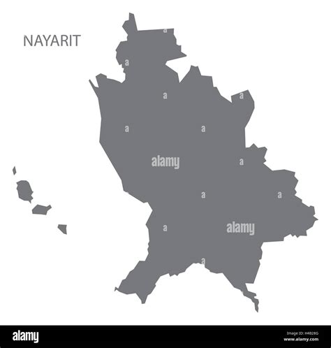 Nayarit Mexico Map Grey Stock Vector Image And Art Alamy