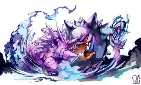 Nidoking Vs Gengar Pokemon Pokemon Art First Pokemon