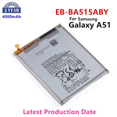 Bater A De Repuesto Para Samsung Galaxy A51 EB BA515ABY SM A515 DSM