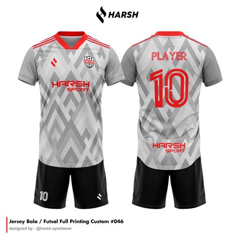 Jual Jersey Futsal Bola Bebas Custom Design Full Printing Free Nama