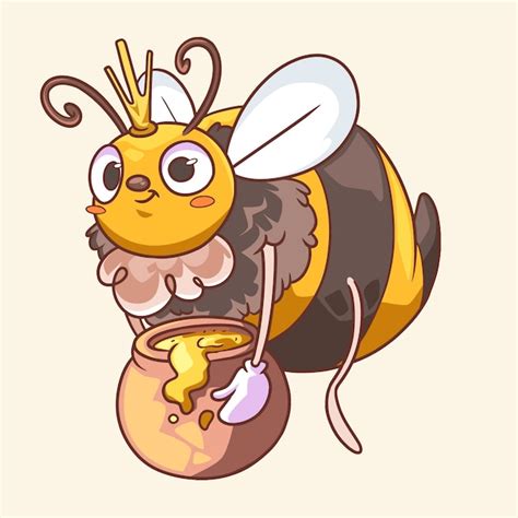 Ilustraci N De Abeja De Dibujos Animados Dibujados A Mano Vector Gratis