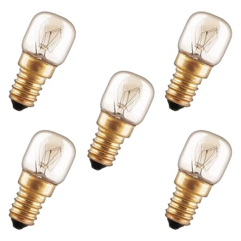 5 X Backofenlampe Glühbirne 25w E14 Klar Glühlampe 25 Watt T22 Röhre