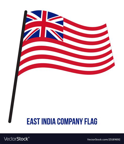 British east india company 1733-1833 flag waving Vector Image