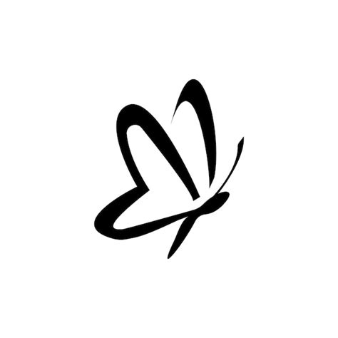 Diseño de vector de logotipo de icono de mariposa Vector Premium