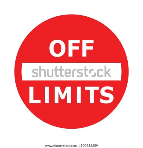 Red Off Limits Prohibition Sign Closed Stock Vector Royalty Free