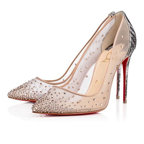 Christian Louboutin Follies Strass In Silver Version Silver Lyst