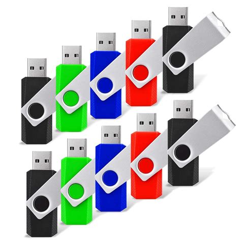 Raoyi 10 Pack 4gb Usb Flash Drive Usb 20 Swivel Metal Memory Stick