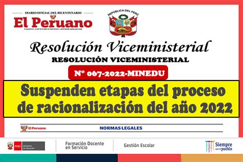 Suspenden Diversas Etapas Del Proceso De Racionalizaci N Del A O