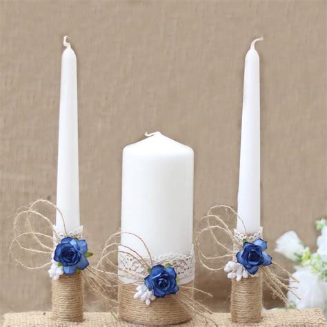 Wedding Unity Candle Set Rustic Wedding Unity Candles Bride And Groom ...