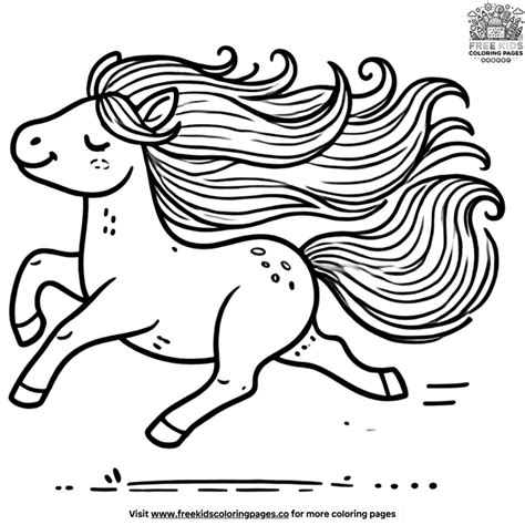 Adventurous Wild Horse Coloring Pages