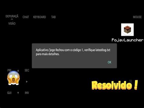 COMO CORRIGIR O ERRO 1 DA NOVA VERSÃO DO POJAVLAUNCHER YouTube