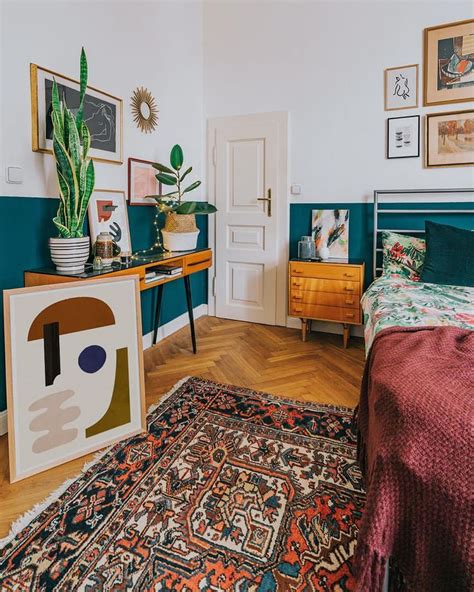 Boho Mid Century Modern Bedroom