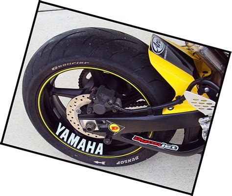 Yamaha Decal Sticker Fz6r Fzr R6 R1 600 Rim Fz8 Fazer WHITE Decals Yzf