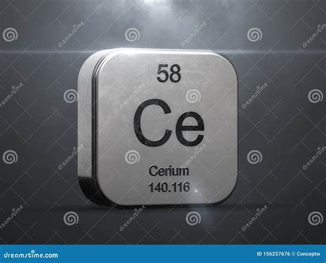 Cerium Element From The Periodic Table Stock Illustration ...