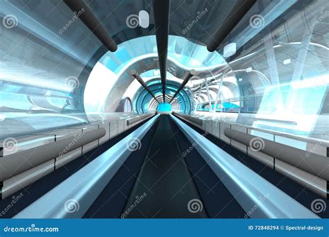 Futuristic Subway Station Stock Photo Image Of Indoor