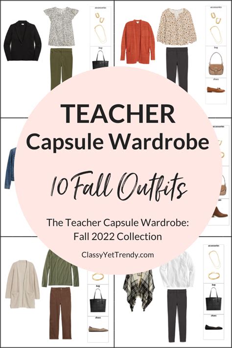 The Teacher Fall 2022 Capsule Wardrobe Sneak Peek 10 Outfits Classy