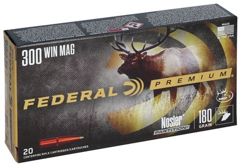 Federal Premium 300 Win Mag 180gr Nosler Partition Maple Ridge