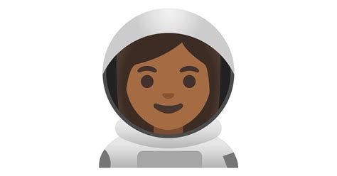 👩🏾‍🚀 Woman Astronaut Medium Dark Skin Tone Emoji