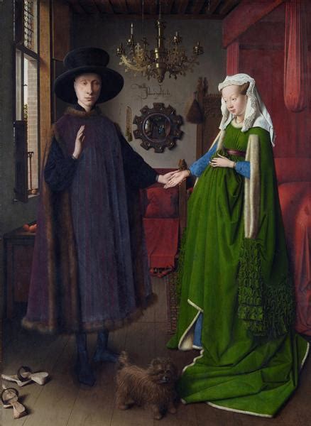 The Arnolfini Wedding. Portrait of Giovanni Arnolfini and his Wife ...