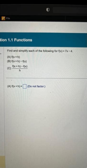 Solved Find And Simplify Each Of The Following For Chegg