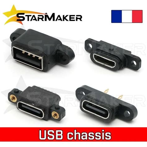 Connecteur Prise Usb A Micro C Femelle Souder Embase Ch Ssis Port