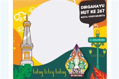 14 Twibbon Hut Atau Hari Jadi Kota Yogyakarta Ke 267 Dengan Desain Logo Resmi Untuk Ucapan