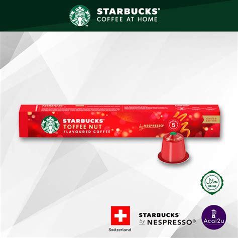 Starbucks Toffee Nut Flavoured Coffee By Nespresso Blonde Roast Coffee