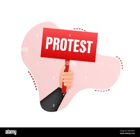 Protesters Hands Holding Protest Signs Vector Stock Illustration Stock Vector Image And Art Alamy