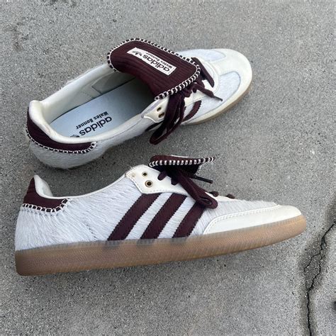 Adidas X Wales Bonner Samba White And Maroon With Depop