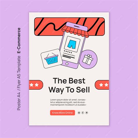 Free Psd Flat Design E Commerce Poster Template