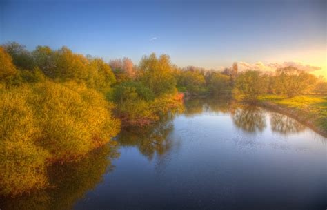 Wallpaper Light Sunset Sky Colour Beautiful Clouds Canon River