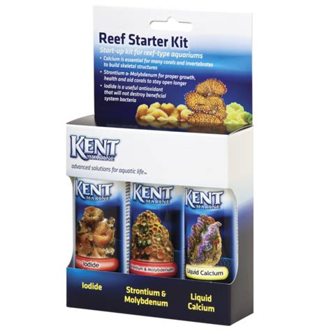 KENT Reef Starter Kit 3 x 118 ml kit de démarrage pour aquariums